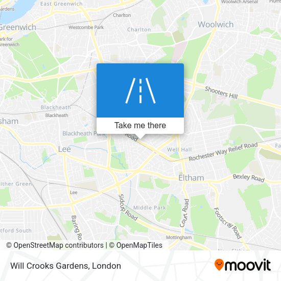 Will Crooks Gardens map