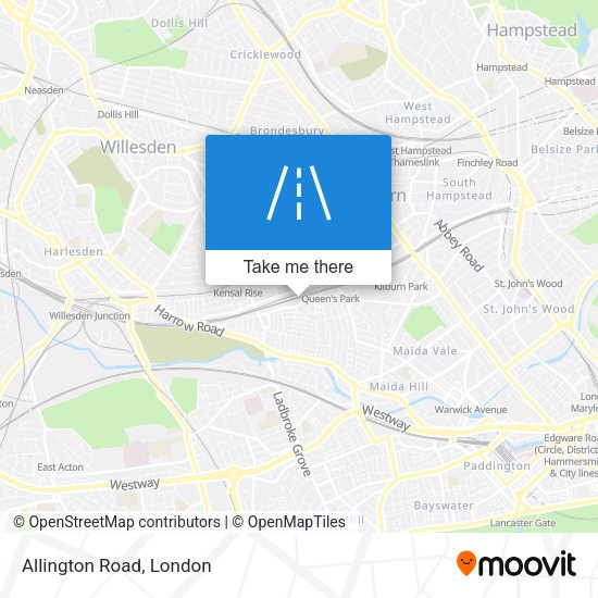 Allington Road map