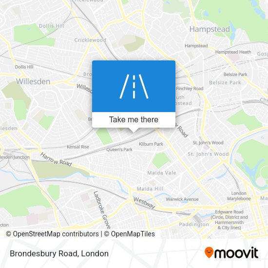Brondesbury Road map