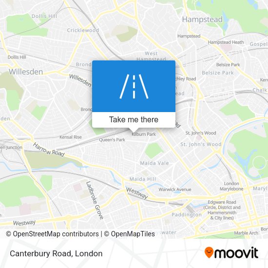 Canterbury Road map
