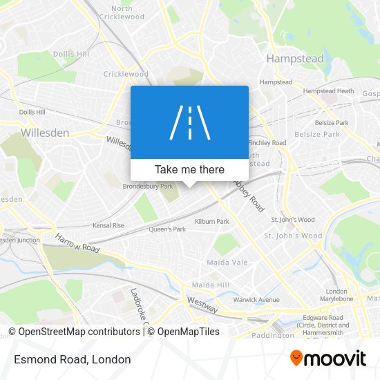 Esmond Road map