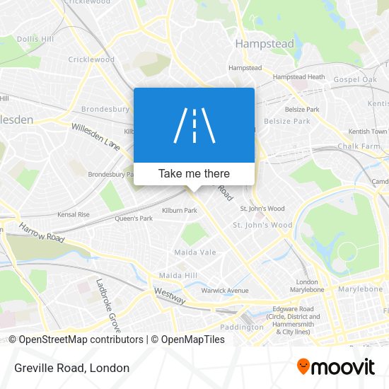 Greville Road map