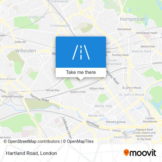 Hartland Road map