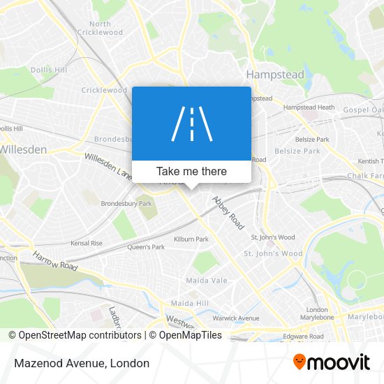 Mazenod Avenue map