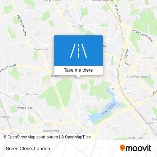 Green Close map