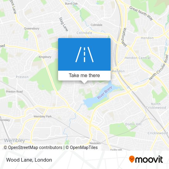Wood Lane map