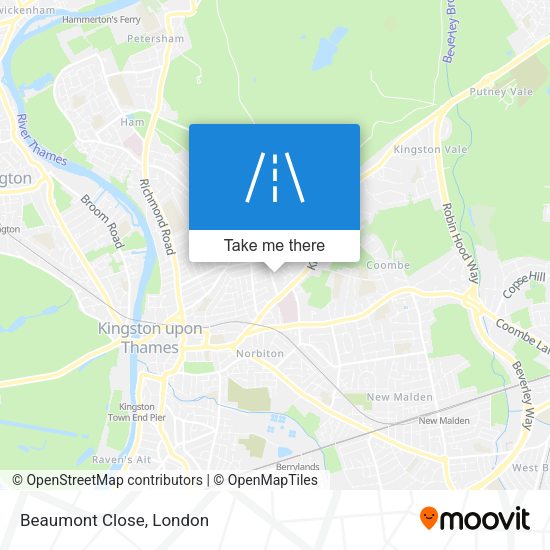 Beaumont Close map