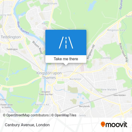 Canbury Avenue map