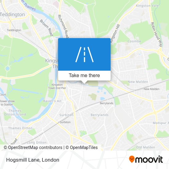 Hogsmill Lane map