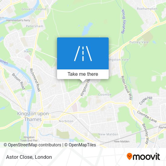 Astor Close map