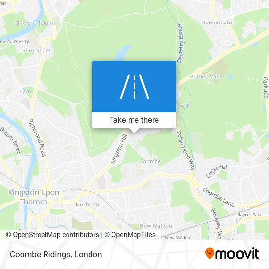 Coombe Ridings map