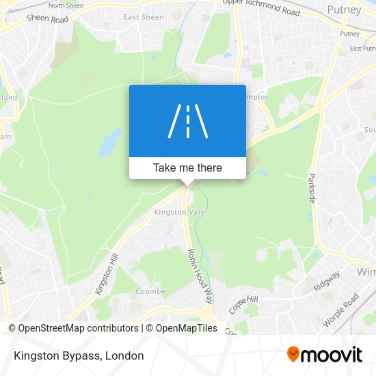 Kingston Bypass map