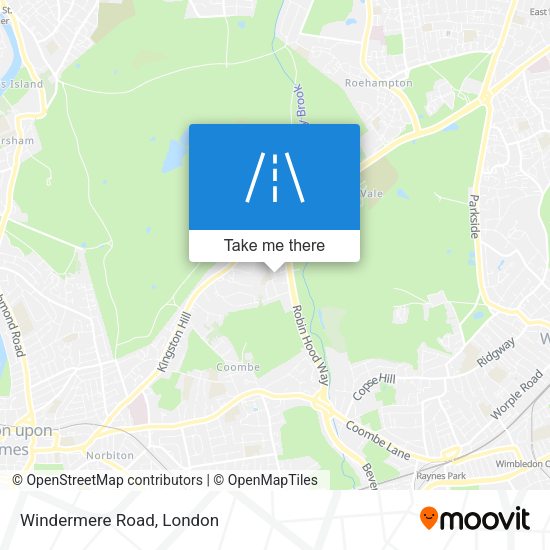 Windermere Road map