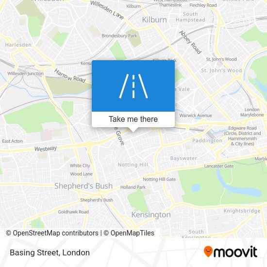 Basing Street map