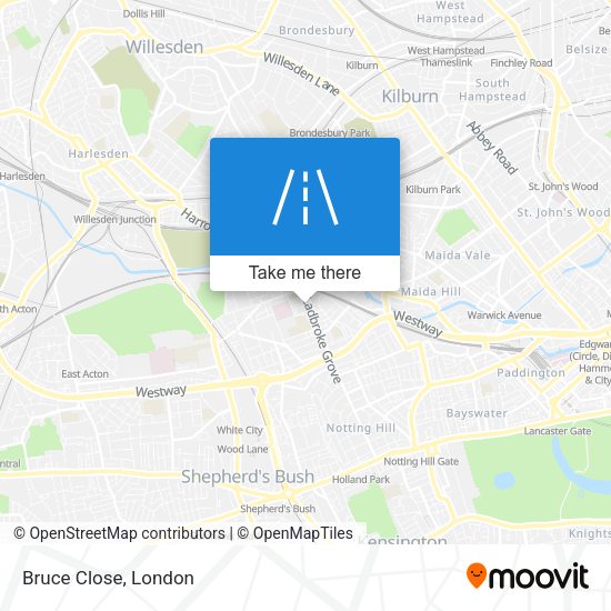 Bruce Close map