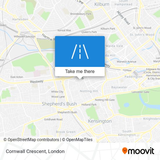 Cornwall Crescent map