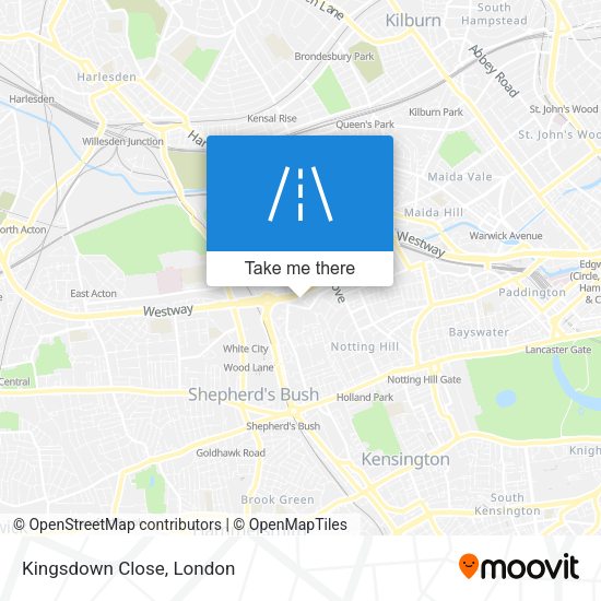 Kingsdown Close map