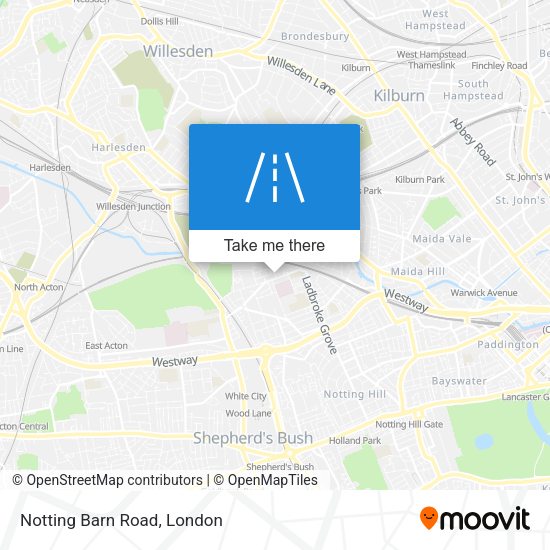 Notting Barn Road map