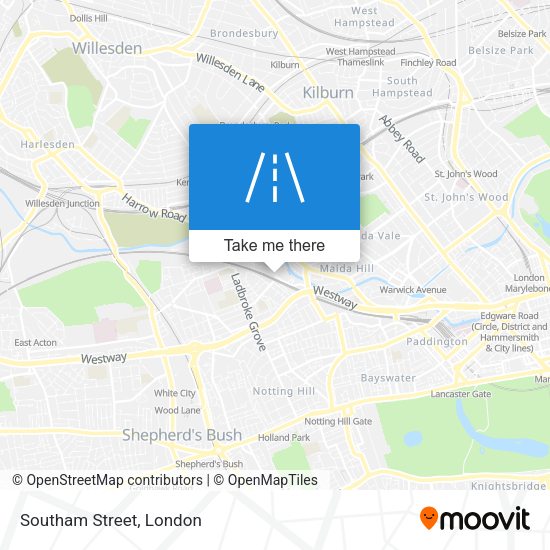 Southam Street map