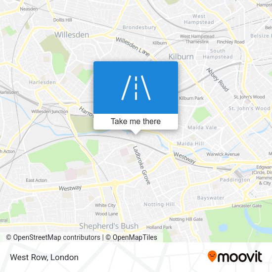 West Row map