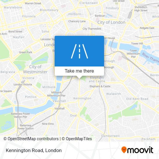 Kennington Road map
