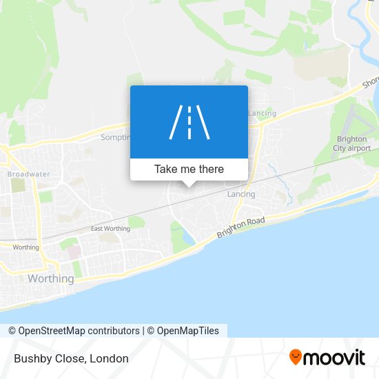 Bushby Close map