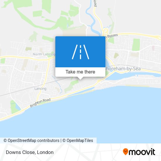 Downs Close map