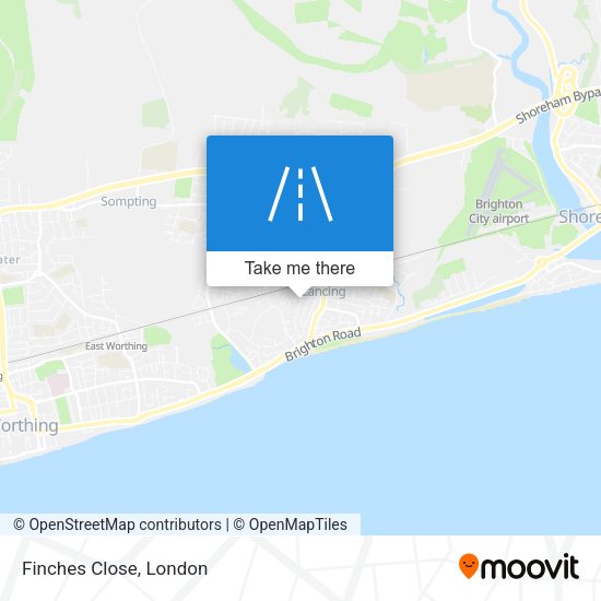 Finches Close map