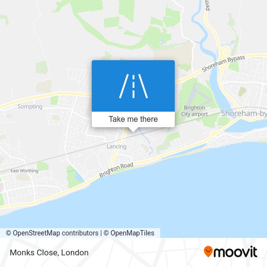 Monks Close map