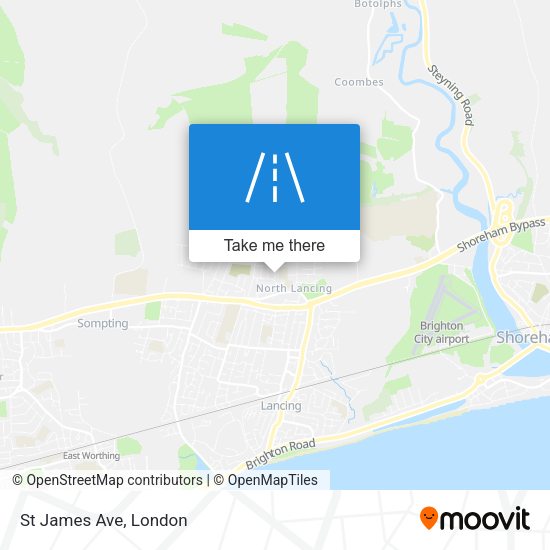 St James Ave map