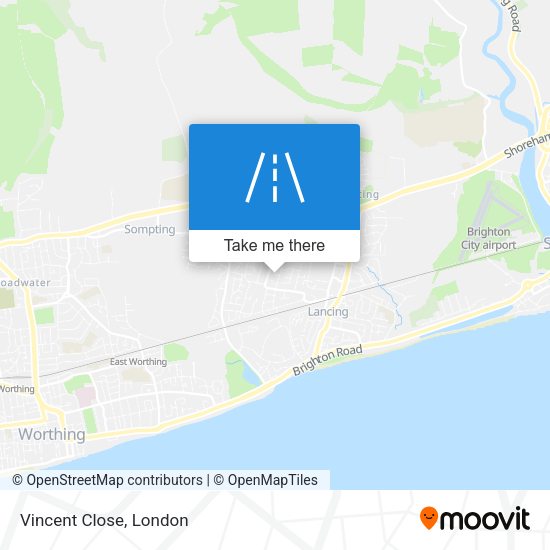 Vincent Close map
