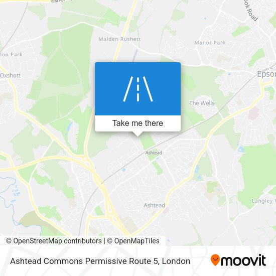 Ashtead Commons Permissive Route 5 map