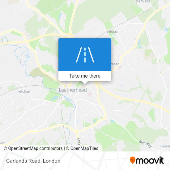 Garlands Road map