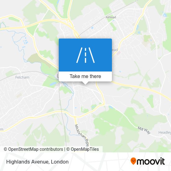 Highlands Avenue map