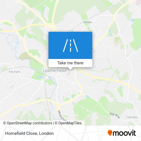 Homefield Close map