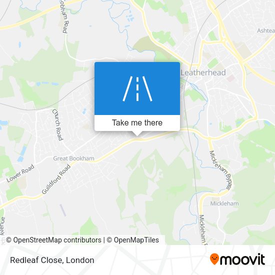 Redleaf Close map