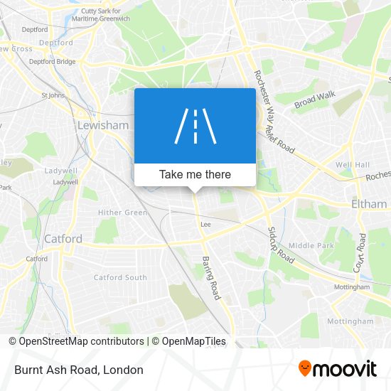 Burnt Ash Road map
