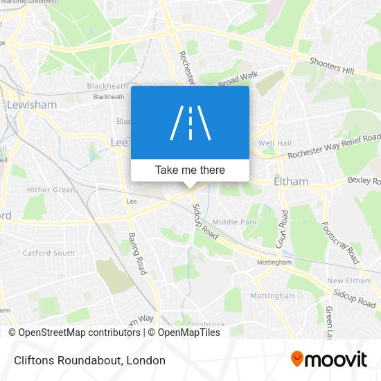 Cliftons Roundabout map