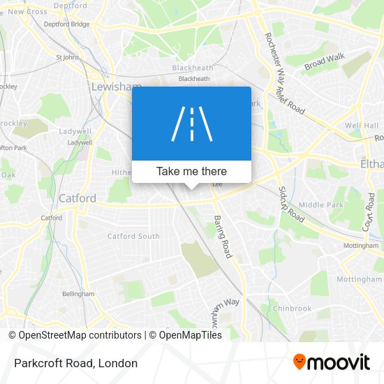 Parkcroft Road map