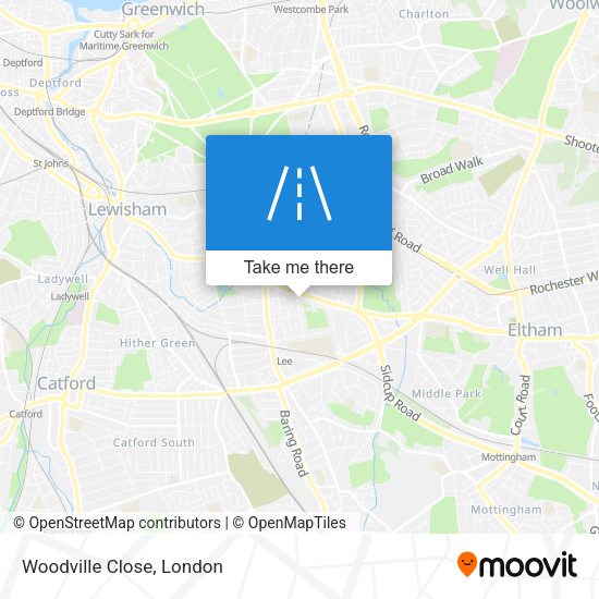 Woodville Close map