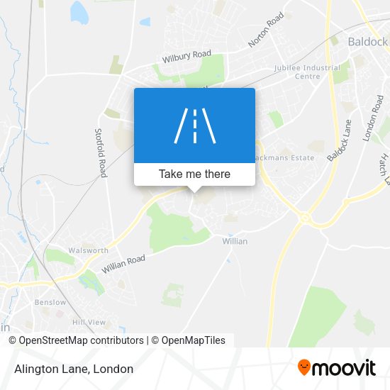 Alington Lane map