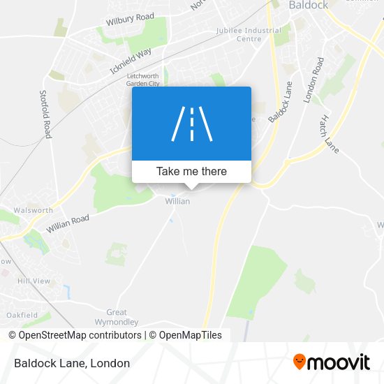 Baldock Lane map