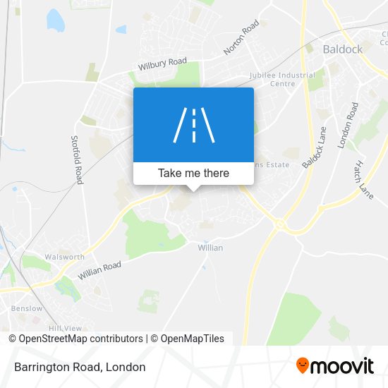 Barrington Road map