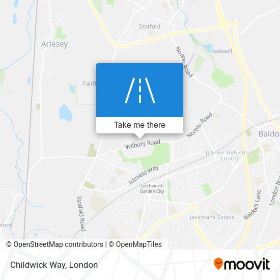 Childwick Way map