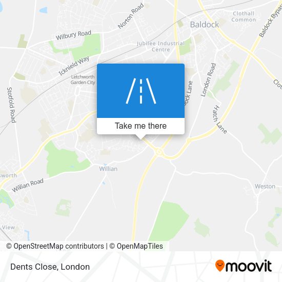 Dents Close map
