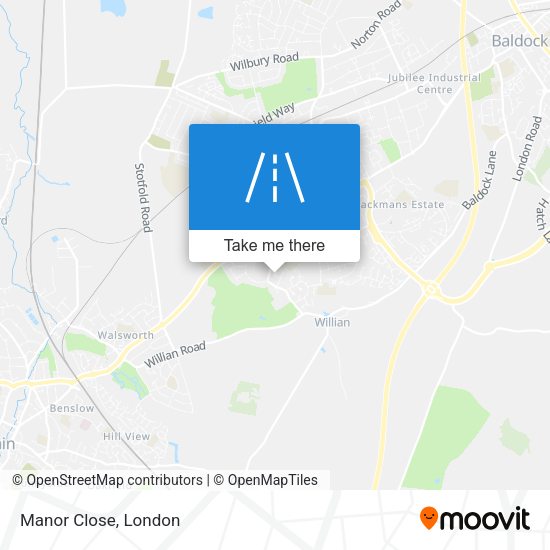 Manor Close map
