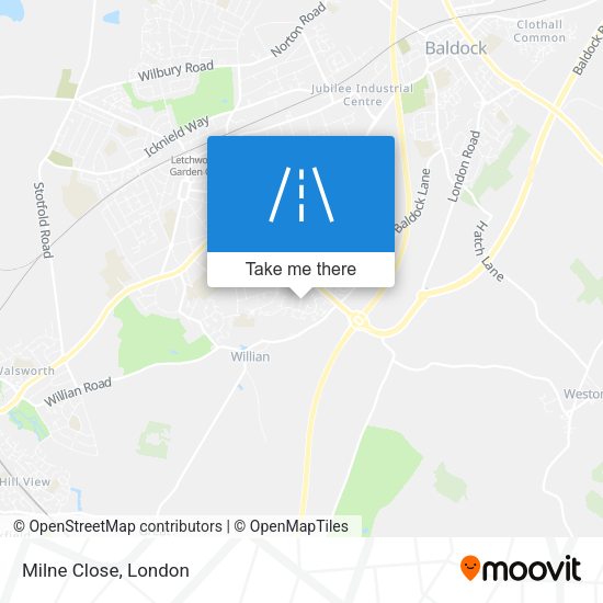 Milne Close map