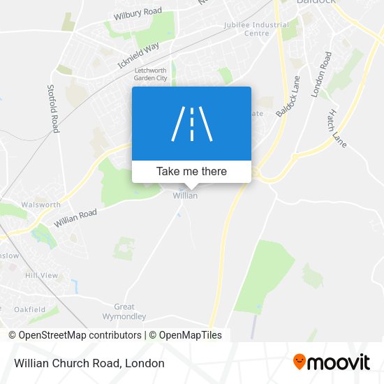 Willian Church Road map