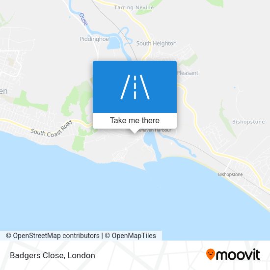 Badgers Close map