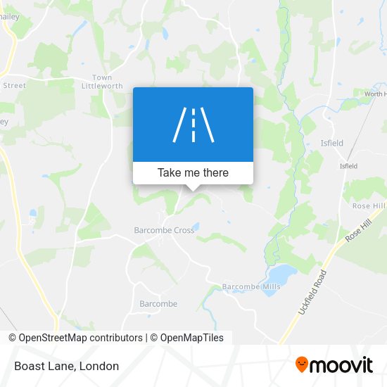 Boast Lane map